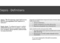 Sepsis | PPTX